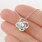 To My Beautiful Granddaughter Love Knot Necklace Gift From Grandpa