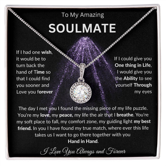 To My Amazing Soulmate Eternal Hope Necklace :  Birthdays, Holidays, Anniversaries :She Cried Reading This