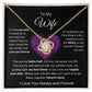 To My Wife Love Knot Necklace , Mothers Day , Birthday, Anniversary Gift  or Just to say I love You!