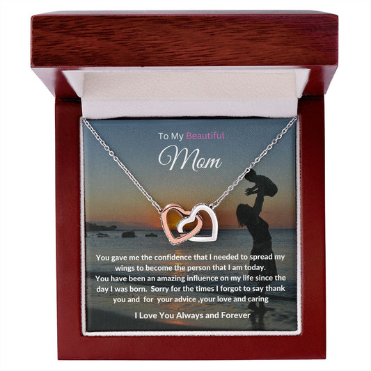 To My Beautiful Mom Necklace, Mom Gift, Mom Necklace, Mom Birthday Gift from Daughter, Mom Gift from Son, Mother's Day Gifts