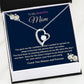 To My Beautiful Mom Forever Love Necklace.  Mother's Day, Birthday, Thank You  Gift