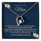To My Beautiful Mom Forever Love Necklace.  Mother's Day, Birthday, Thank You  Gift